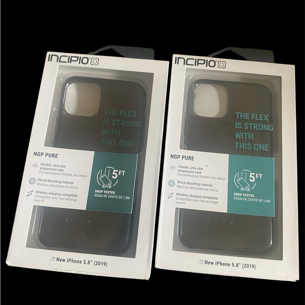 Incipio NGP Pure Black Phone Case for iPhone 5.8" (2019)